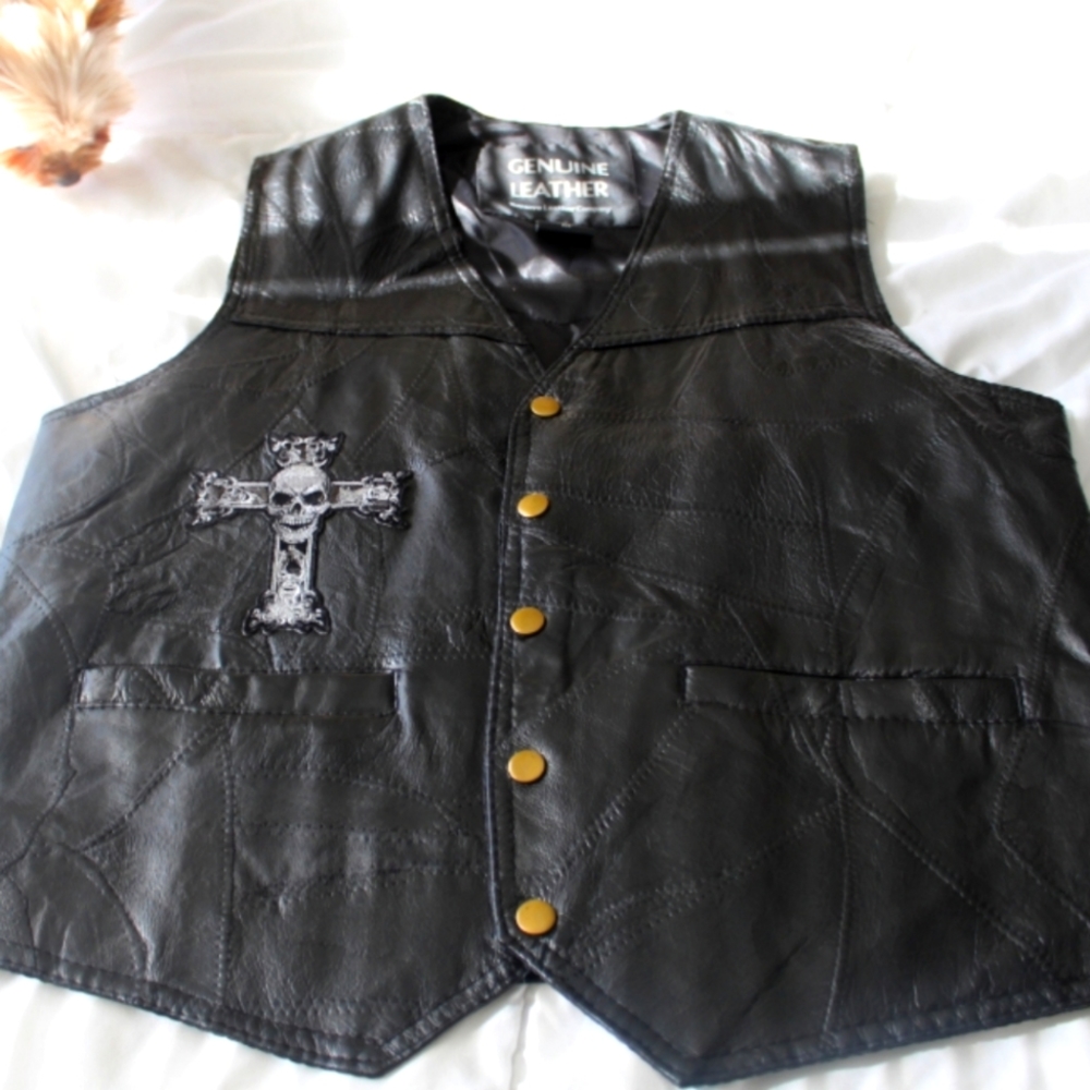 Women's Real Leather vest - Medium